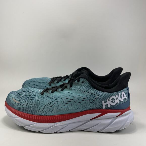 Hoka One One Clifton 8 Running Shoes Mens Size 11 D Blue Aquarelle Atheltic - Picture 3 of 12